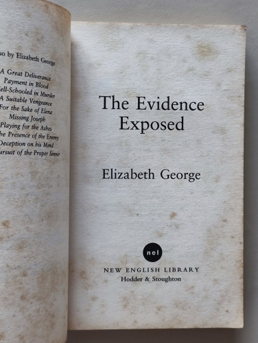 The Evidence Exposed / Author  Susan Elizabeth George 7