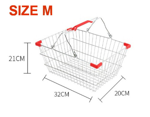 ตะกร้าช้อปปิ้งหูหิ้ว ชุบโครเมียม รหัสสินค้า:000114 2