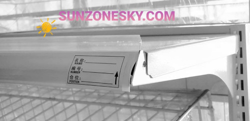 ป้ายราคาพลาสติก สำหรับใส่หน้าแผ่นชั้น ขนาดความยาว 89 cm. สีขาว รหัสสินค้า:000699 1