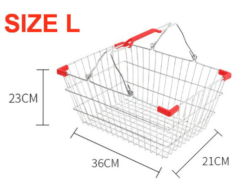 ตะกร้าช้อปปิ้งหูหิ้ว ชุบโครเมียม รหัสสินค้า:000114 3